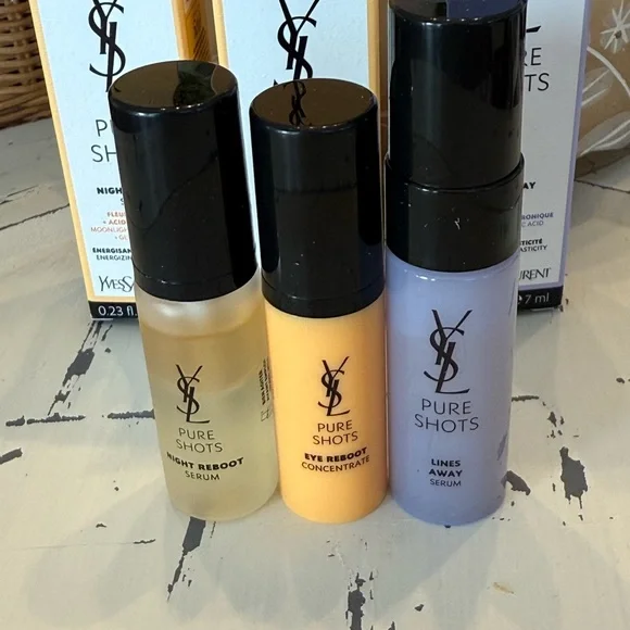 Yves Saint Laurent Pure Shots Serums Trio (Orange & Lavender) - Picture 2 of 2